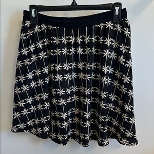 Twik Black and White Palm Pattern Skirt